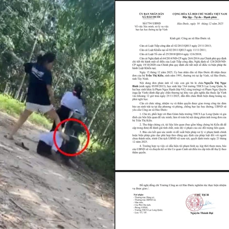 Vụ nữ sinh lớp 7 bị bạo lực học đường: UBND xã Hảo Đước chỉ đạo làm rõ vụ việc