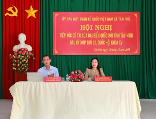 Cử tri xã Tân Phú kiến nghị nhiều về lĩnh vực môi trường, giao thông