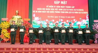 Tây Ninh: Gặp mặt kỷ niệm 81 năm Ngày thành lập Quân đội Nhân dân Việt Nam