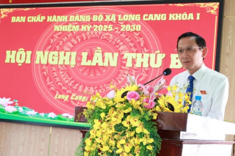 Ban Chấp hành Đảng bộ xã Long Cang tổ chức Hội nghị lần thứ 3