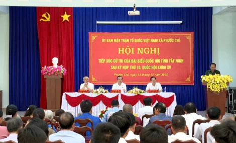 Cử tri xã Phước Chỉ đồng thuận cao với các quyết sách tại Kỳ họp thứ 10, Quốc hội khóa XV