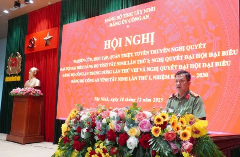 Đảng ủy Công an tỉnh: Quán triệt Nghị quyết Đại hội đại biểu Đảng bộ các cấp, nhiệm kỳ 2025- 2030