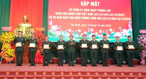 Tây Ninh: Gặp mặt kỷ niệm 81 năm Ngày thành lập Quân đội Nhân dân Việt Nam