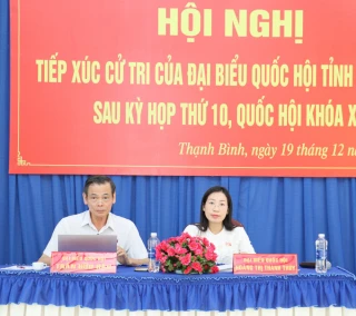 Đoàn đại biểu Quốc hội tỉnh giải đáp nhiều thắc mắc của cử tri xã Thạnh Bình