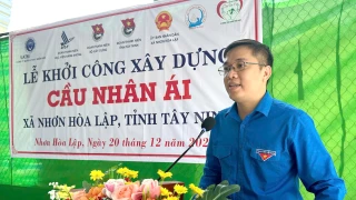 Xã Nhơn Hòa Lập khởi công xây dựng cầu Nhân Ái